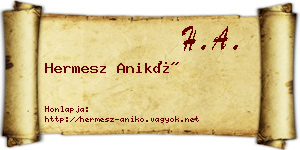 Hermesz Anikó névjegykártya