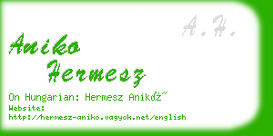 aniko hermesz business card